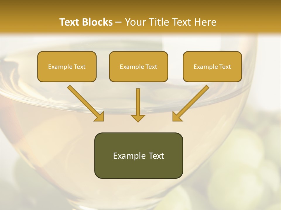 Still-Life With Bunch Of Grapes And White Wine PowerPoint Template