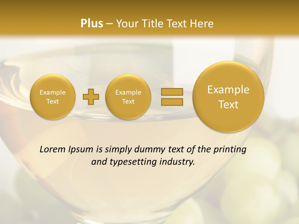 Still-Life With Bunch Of Grapes And White Wine PowerPoint Template