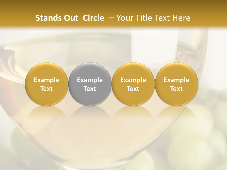 Still-Life With Bunch Of Grapes And White Wine PowerPoint Template