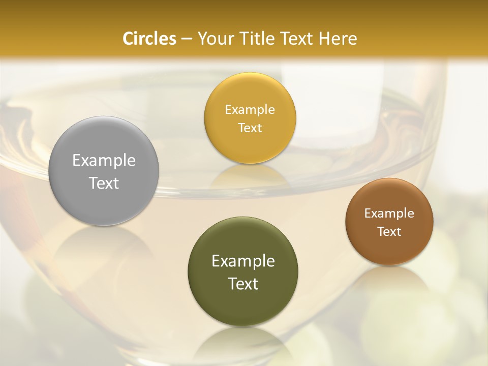 Still-Life With Bunch Of Grapes And White Wine PowerPoint Template