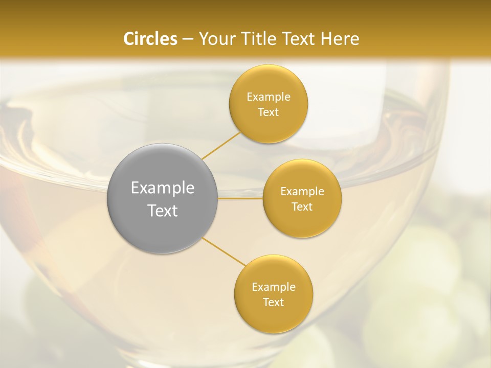 Still-Life With Bunch Of Grapes And White Wine PowerPoint Template