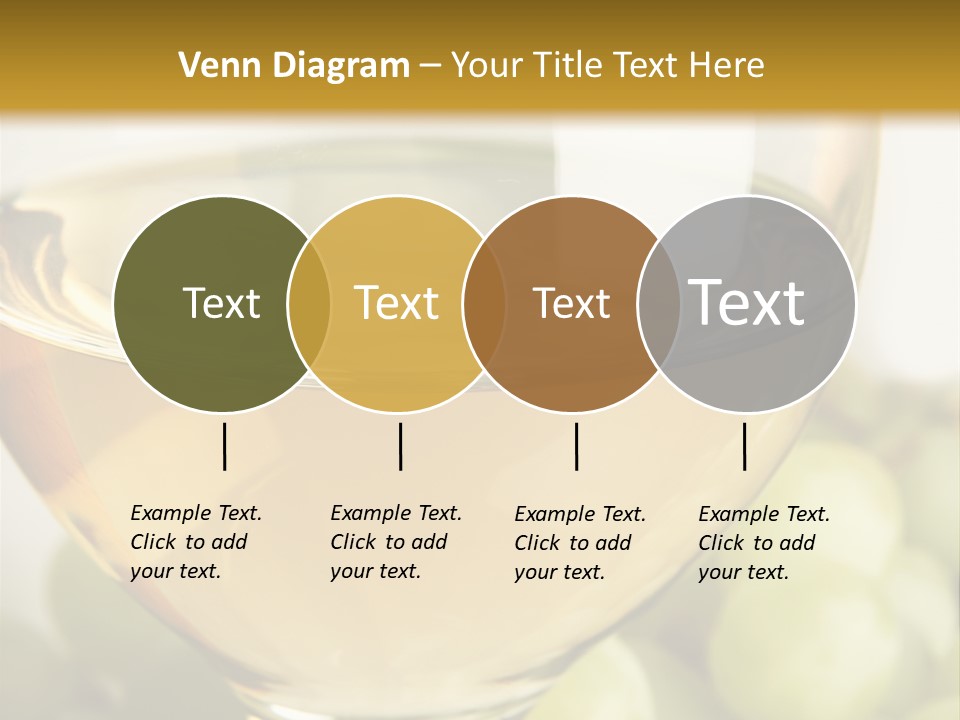 Still-Life With Bunch Of Grapes And White Wine PowerPoint Template