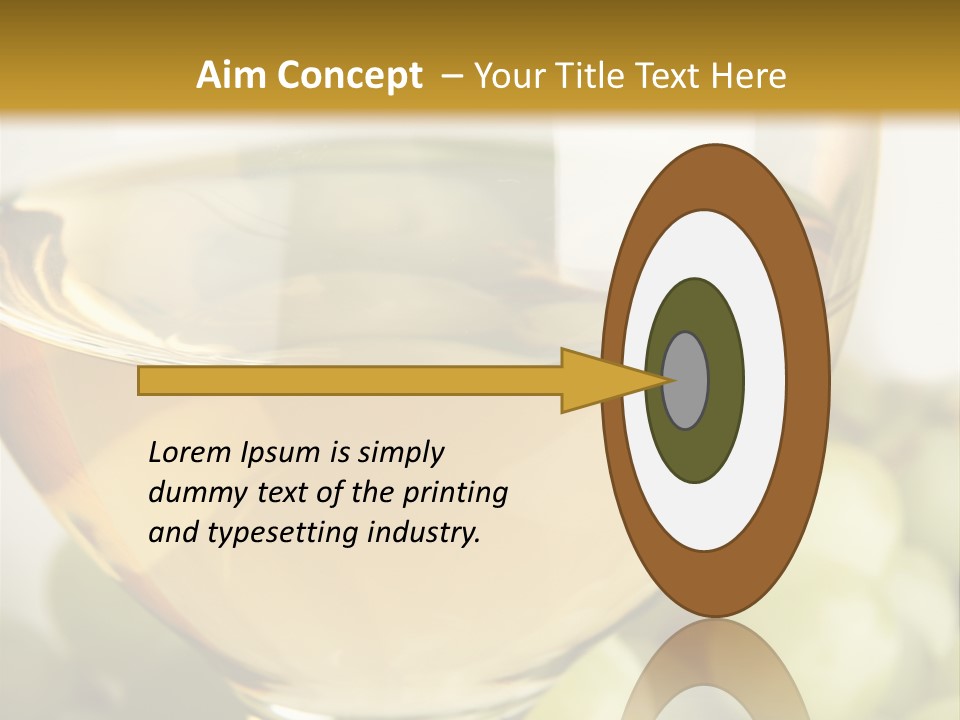 Still-Life With Bunch Of Grapes And White Wine PowerPoint Template