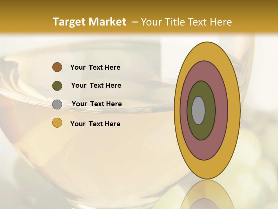 Still-Life With Bunch Of Grapes And White Wine PowerPoint Template