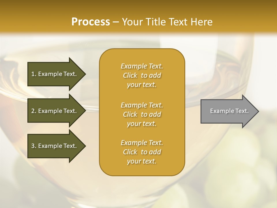 Still-Life With Bunch Of Grapes And White Wine PowerPoint Template