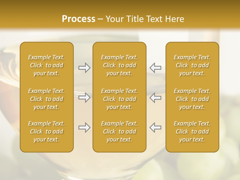 Still-Life With Bunch Of Grapes And White Wine PowerPoint Template