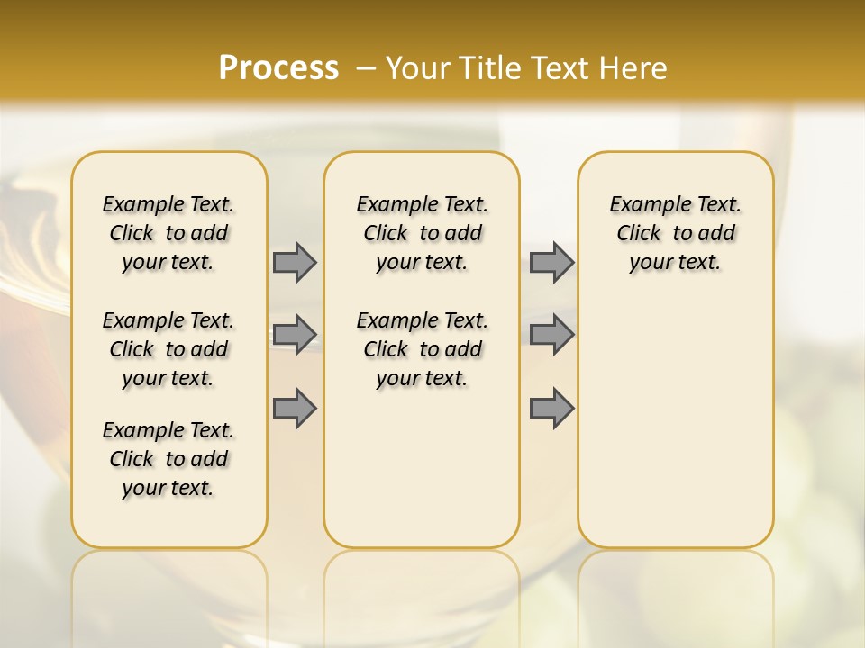Still-Life With Bunch Of Grapes And White Wine PowerPoint Template