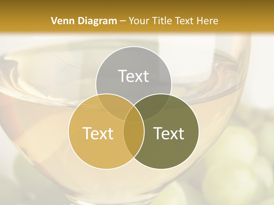 Still-Life With Bunch Of Grapes And White Wine PowerPoint Template