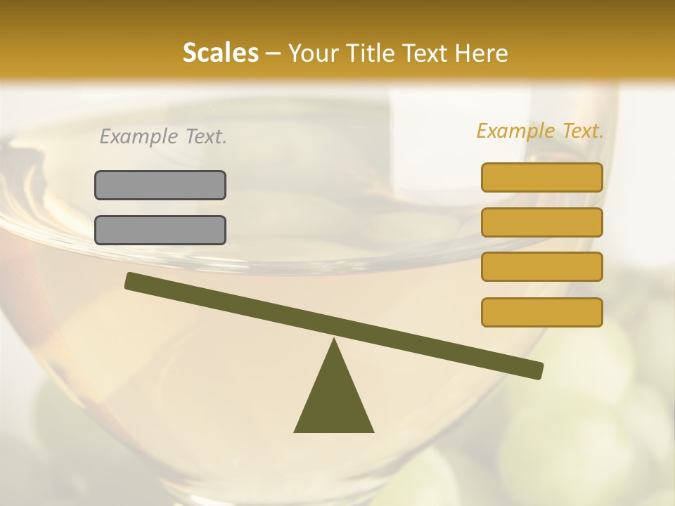 Still-Life With Bunch Of Grapes And White Wine PowerPoint Template