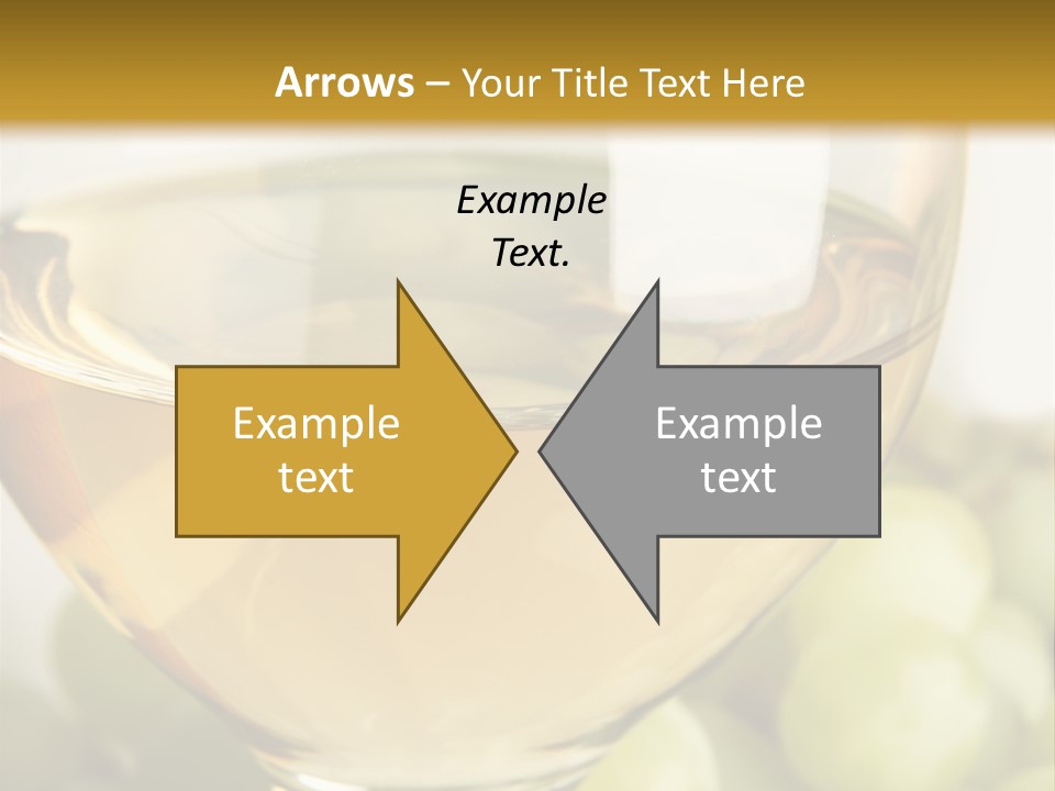 Still-Life With Bunch Of Grapes And White Wine PowerPoint Template