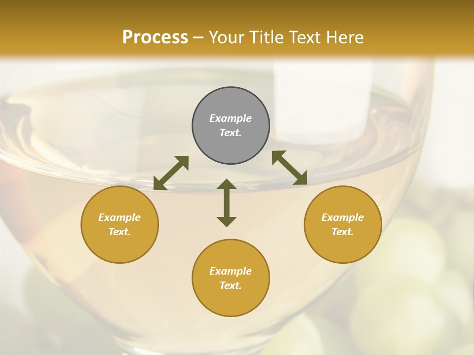Still-Life With Bunch Of Grapes And White Wine PowerPoint Template