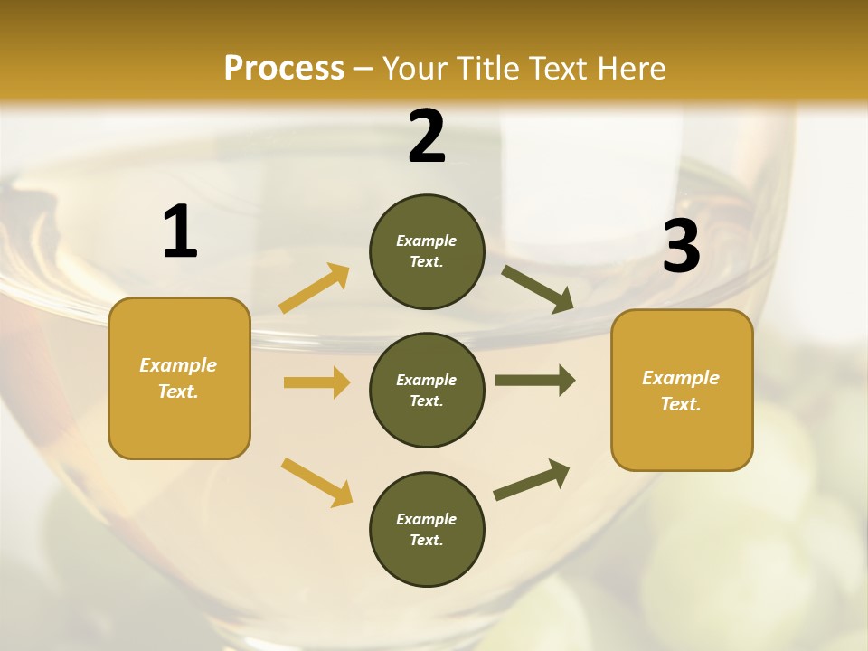 Still-Life With Bunch Of Grapes And White Wine PowerPoint Template