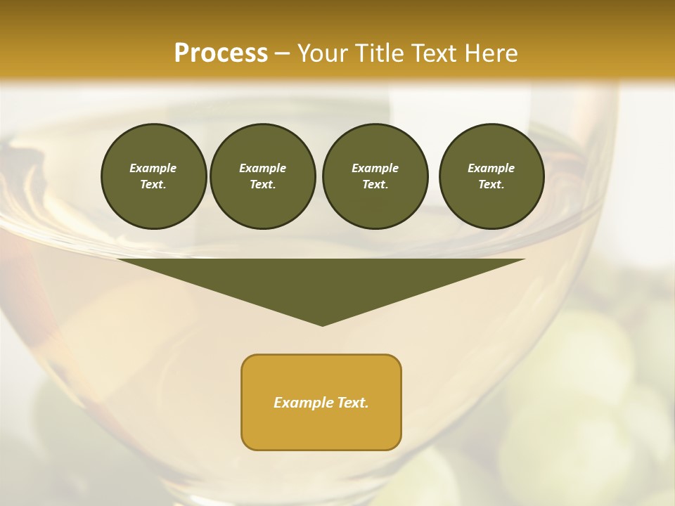 Still-Life With Bunch Of Grapes And White Wine PowerPoint Template