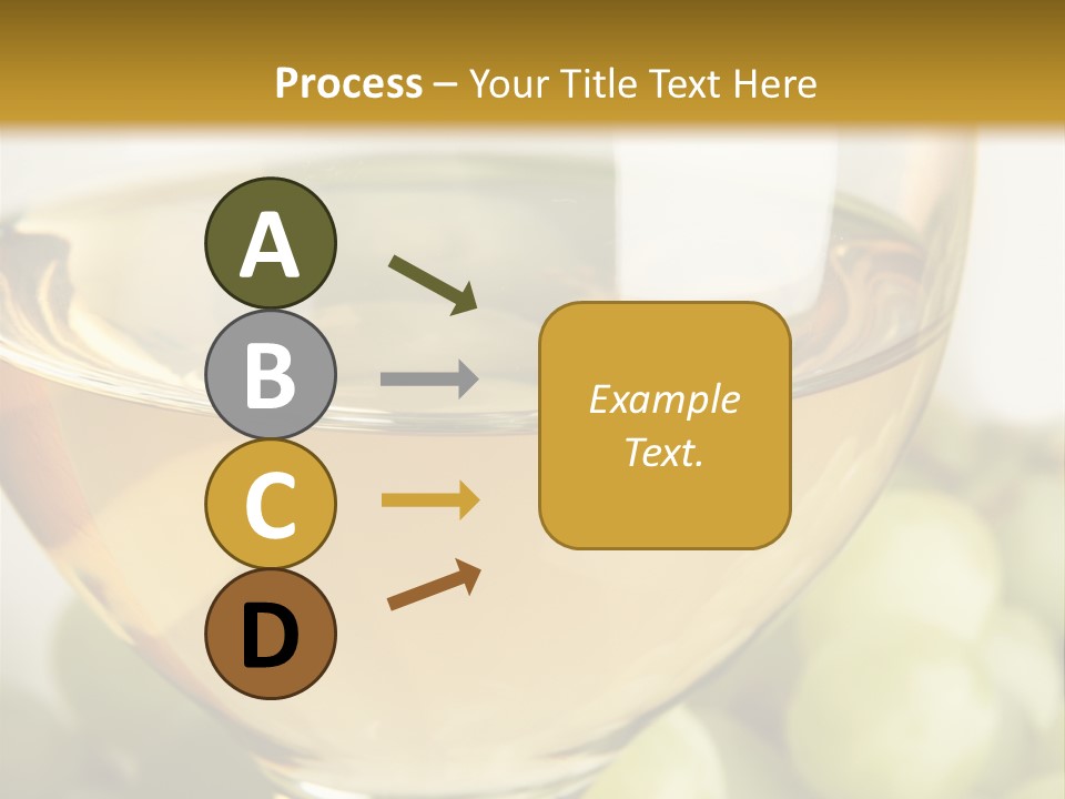 Still-Life With Bunch Of Grapes And White Wine PowerPoint Template
