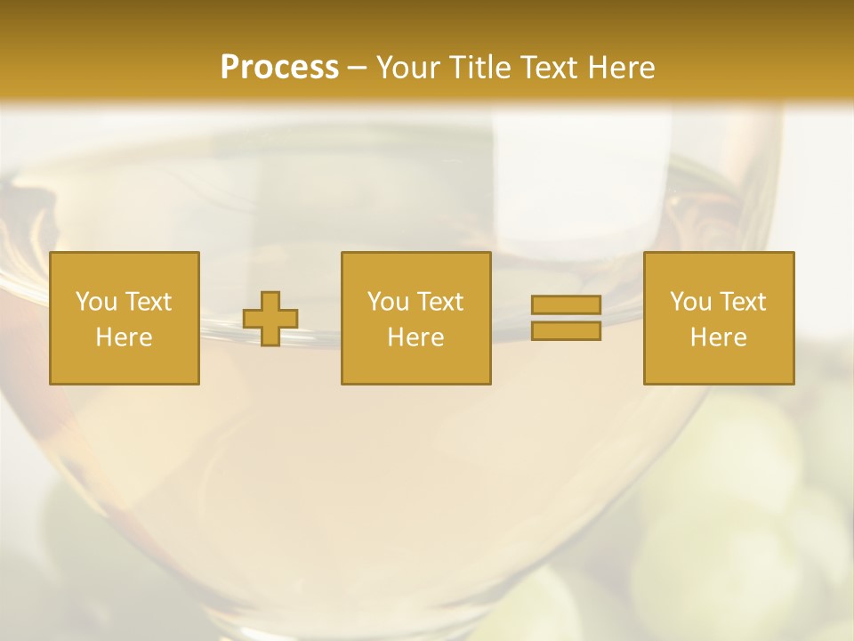 Still-Life With Bunch Of Grapes And White Wine PowerPoint Template