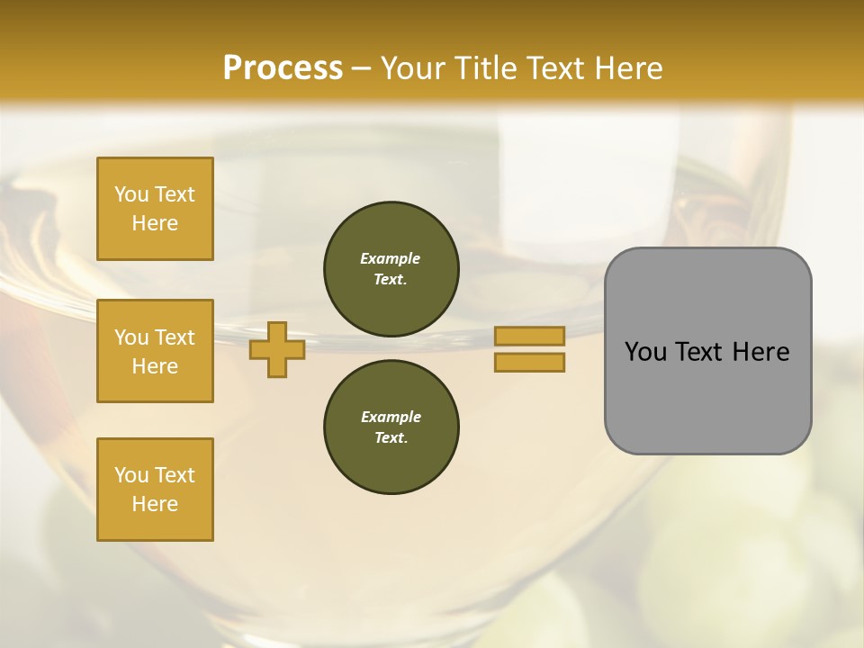 Still-Life With Bunch Of Grapes And White Wine PowerPoint Template