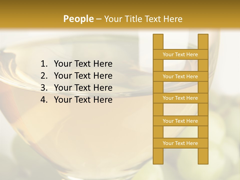 Still-Life With Bunch Of Grapes And White Wine PowerPoint Template