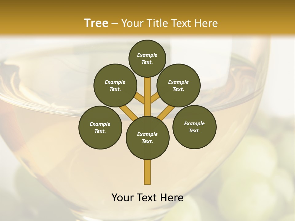 Still-Life With Bunch Of Grapes And White Wine PowerPoint Template
