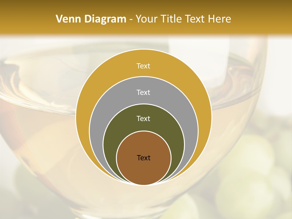 Still-Life With Bunch Of Grapes And White Wine PowerPoint Template