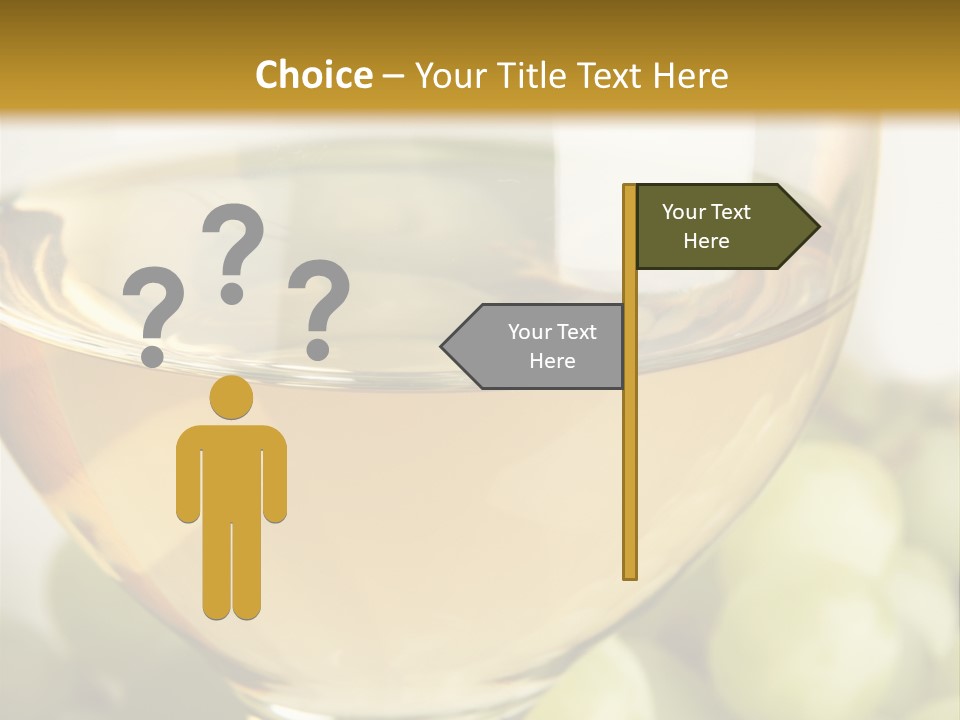 Still-Life With Bunch Of Grapes And White Wine PowerPoint Template