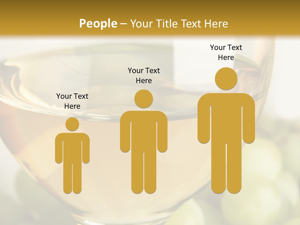 Still-Life With Bunch Of Grapes And White Wine PowerPoint Template