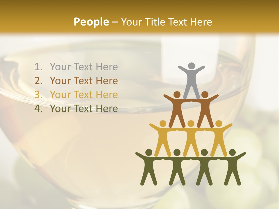 Still-Life With Bunch Of Grapes And White Wine PowerPoint Template