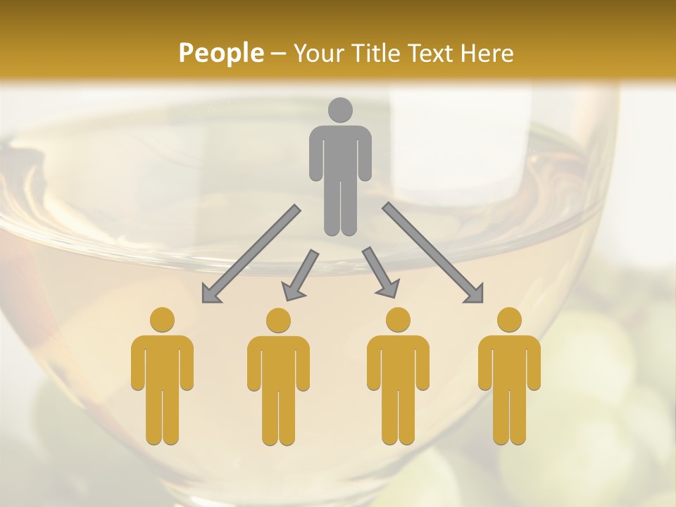 Still-Life With Bunch Of Grapes And White Wine PowerPoint Template