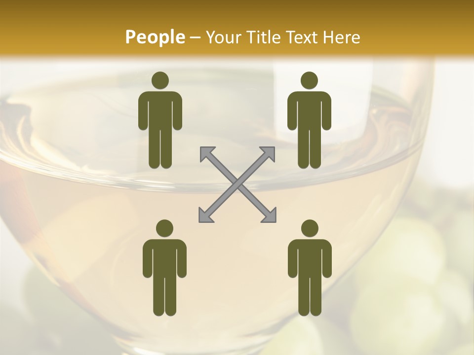 Still-Life With Bunch Of Grapes And White Wine PowerPoint Template