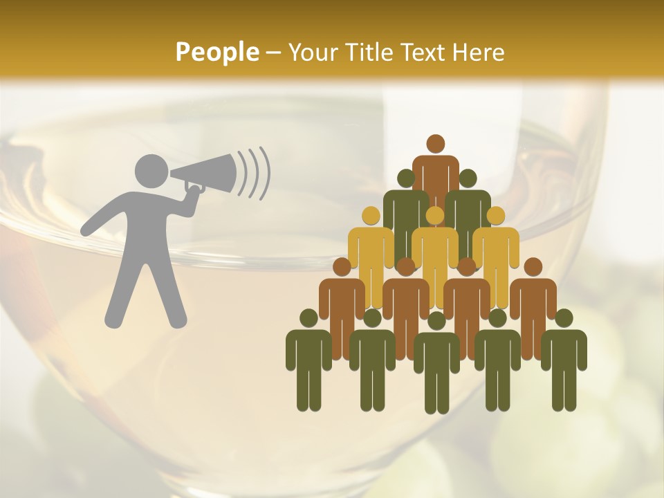 Still-Life With Bunch Of Grapes And White Wine PowerPoint Template