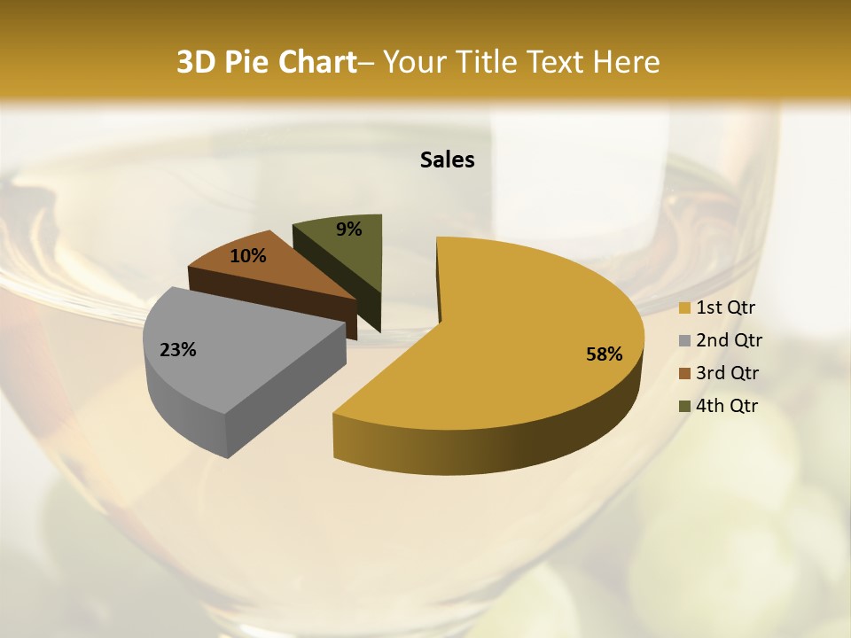 Still-Life With Bunch Of Grapes And White Wine PowerPoint Template