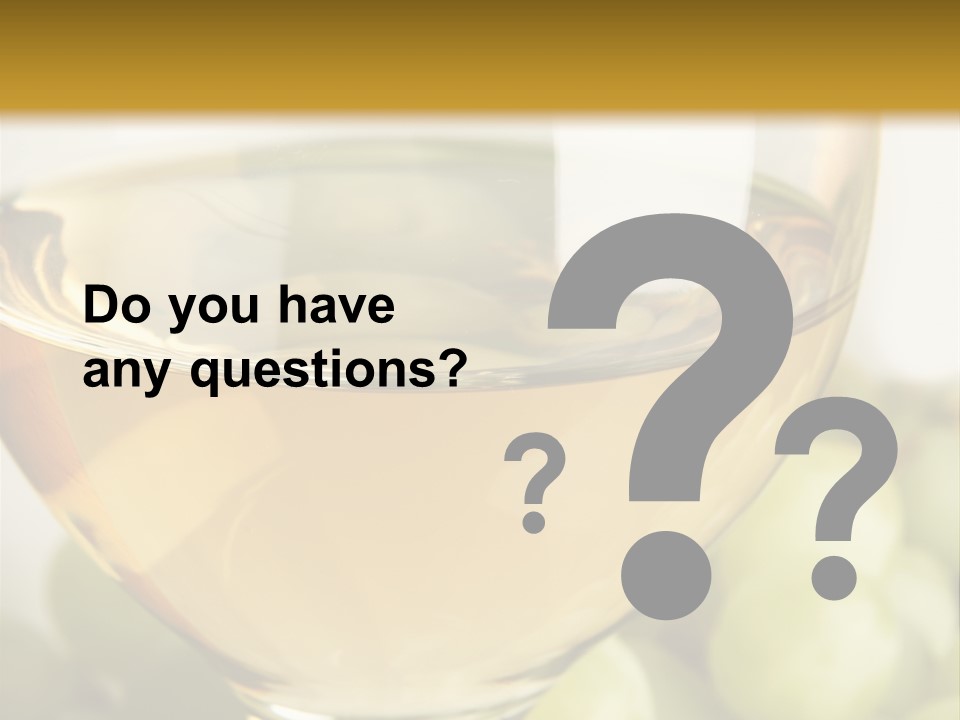 Still-Life With Bunch Of Grapes And White Wine PowerPoint Template