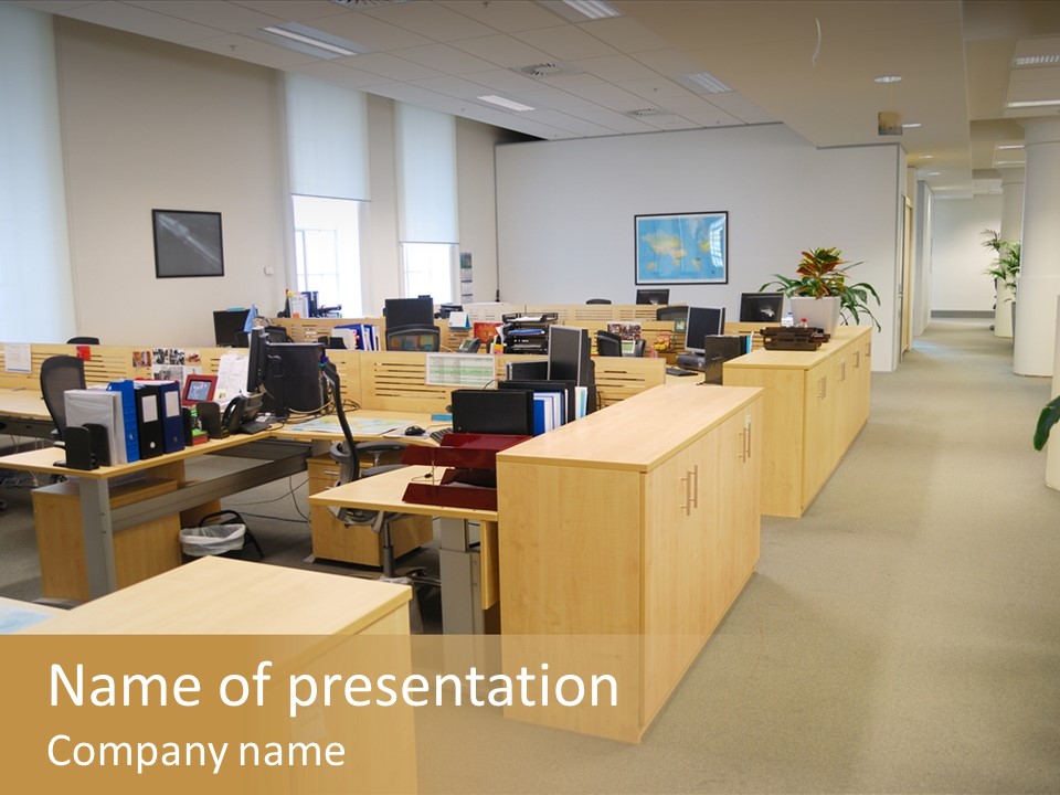 Office Work Place PowerPoint Template