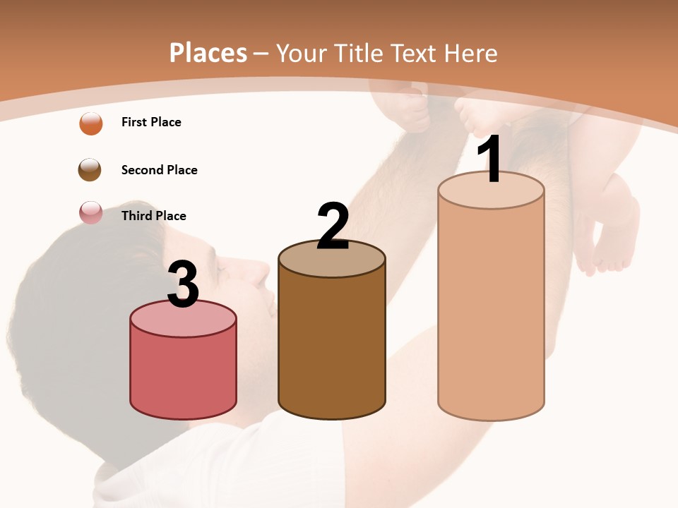 Father's Love. Cute Baby With Father. PowerPoint Template