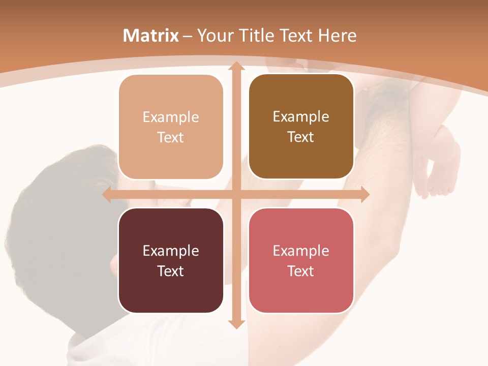 Father's Love. Cute Baby With Father. PowerPoint Template