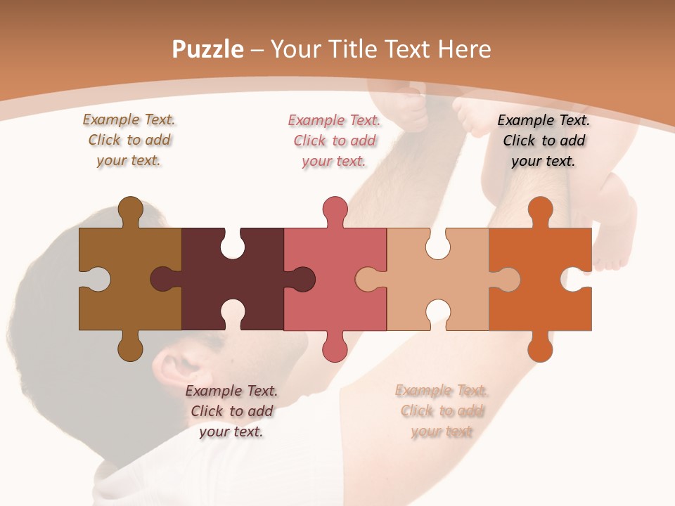 Father's Love. Cute Baby With Father. PowerPoint Template