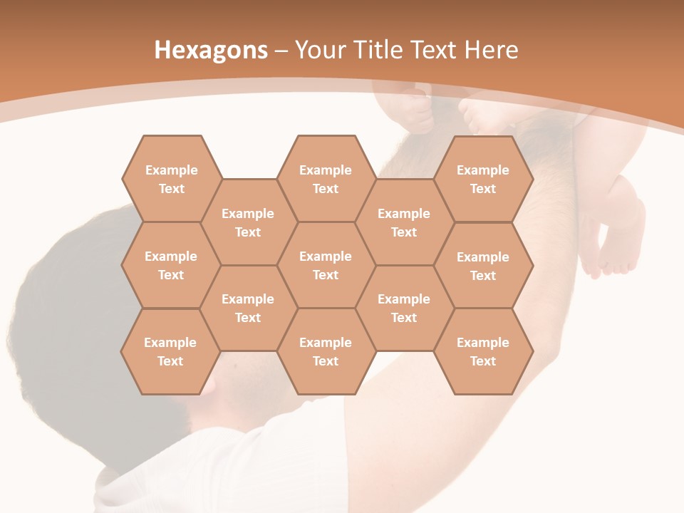 Father's Love. Cute Baby With Father. PowerPoint Template