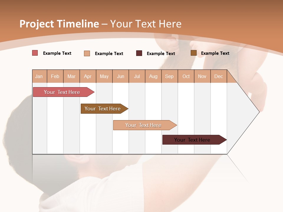 Father's Love. Cute Baby With Father. PowerPoint Template