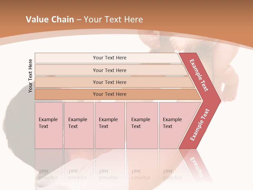 Father's Love. Cute Baby With Father. PowerPoint Template