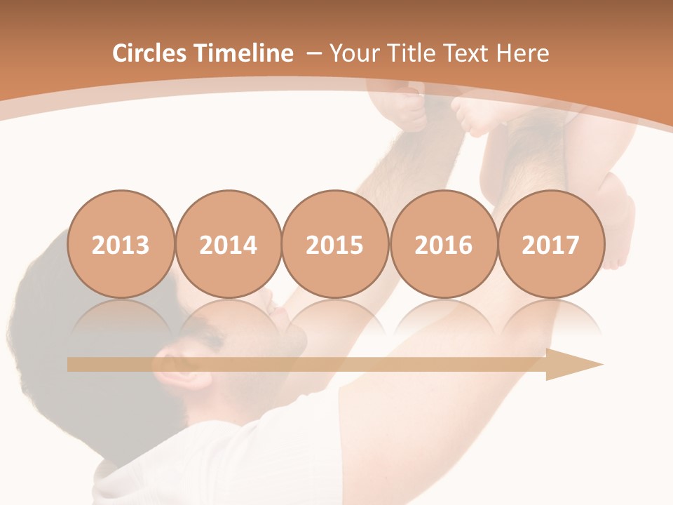 Father's Love. Cute Baby With Father. PowerPoint Template