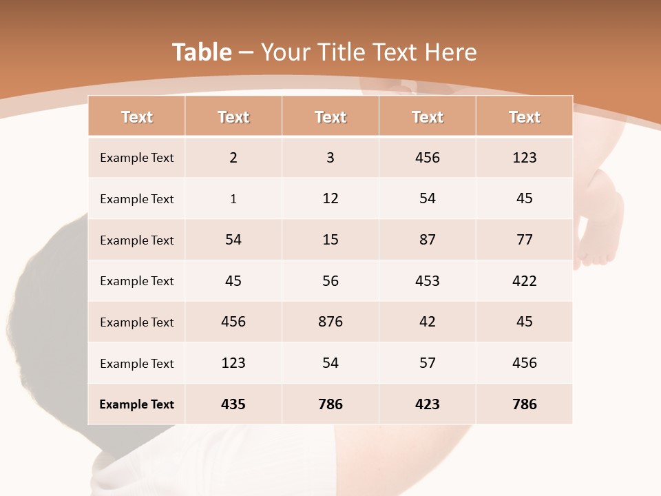 Father's Love. Cute Baby With Father. PowerPoint Template