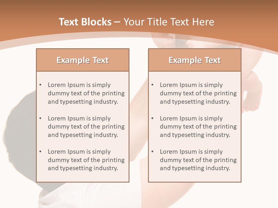 Father's Love. Cute Baby With Father. PowerPoint Template