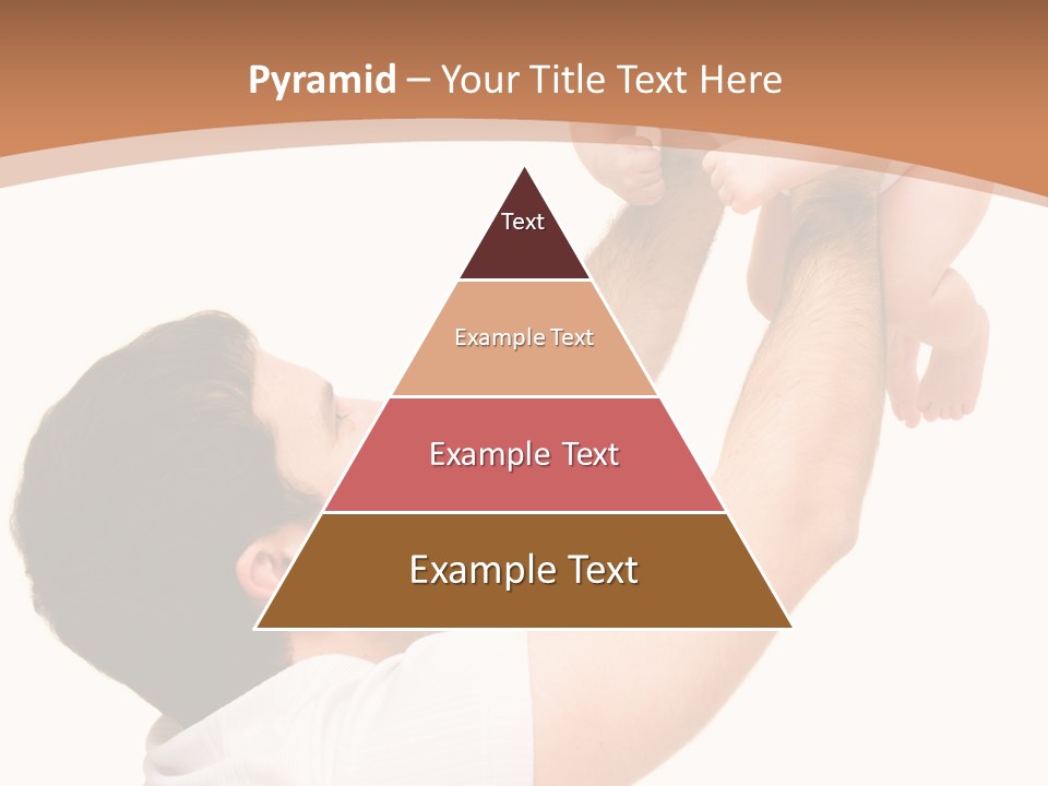 Father's Love. Cute Baby With Father. PowerPoint Template