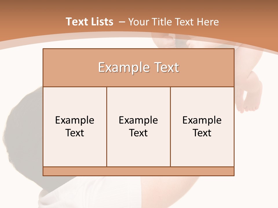 Father's Love. Cute Baby With Father. PowerPoint Template