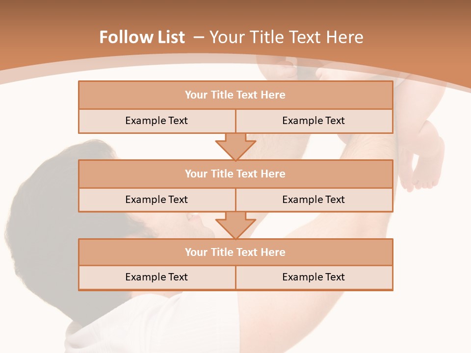 Father's Love. Cute Baby With Father. PowerPoint Template