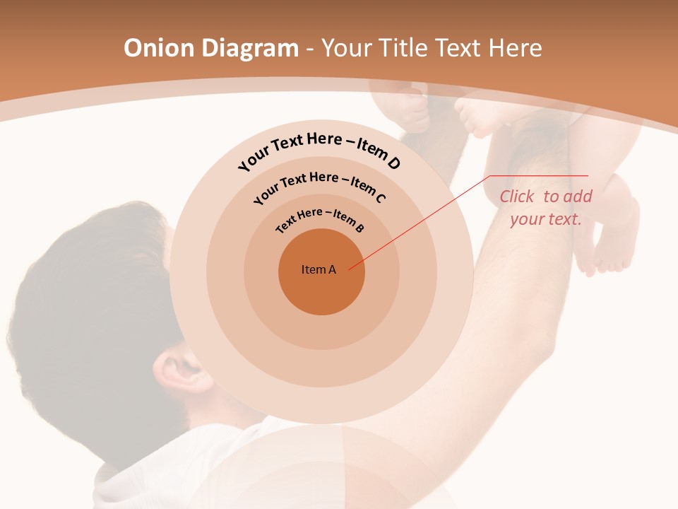 Father's Love. Cute Baby With Father. PowerPoint Template