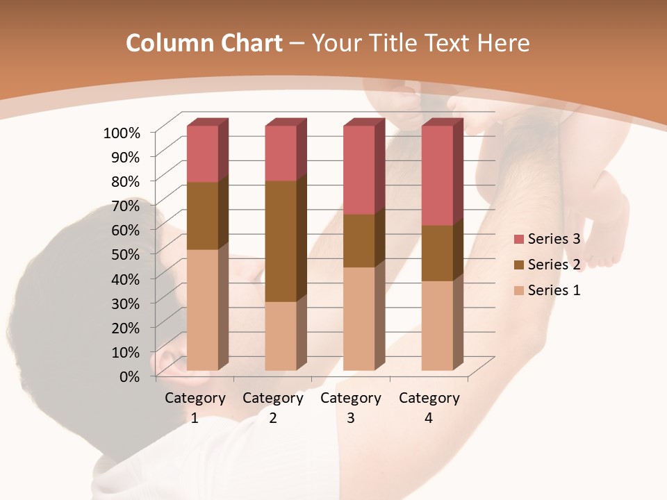 Father's Love. Cute Baby With Father. PowerPoint Template