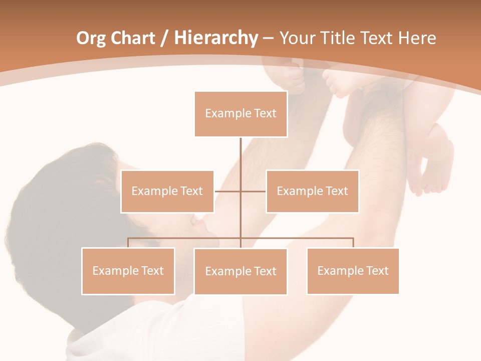 Father's Love. Cute Baby With Father. PowerPoint Template