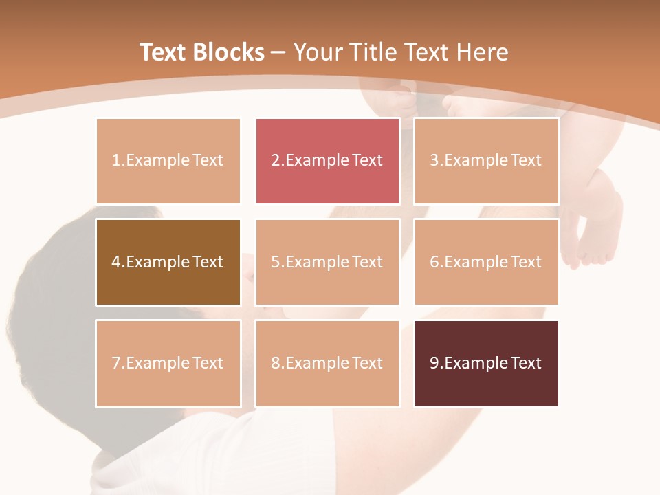 Father's Love. Cute Baby With Father. PowerPoint Template