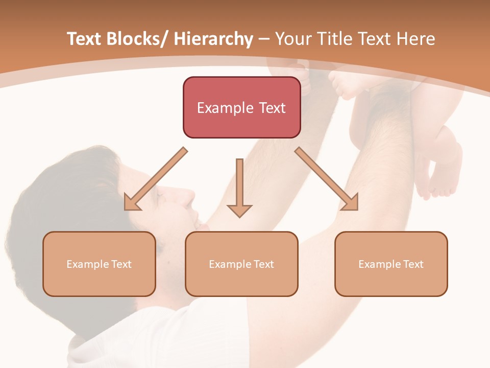 Father's Love. Cute Baby With Father. PowerPoint Template