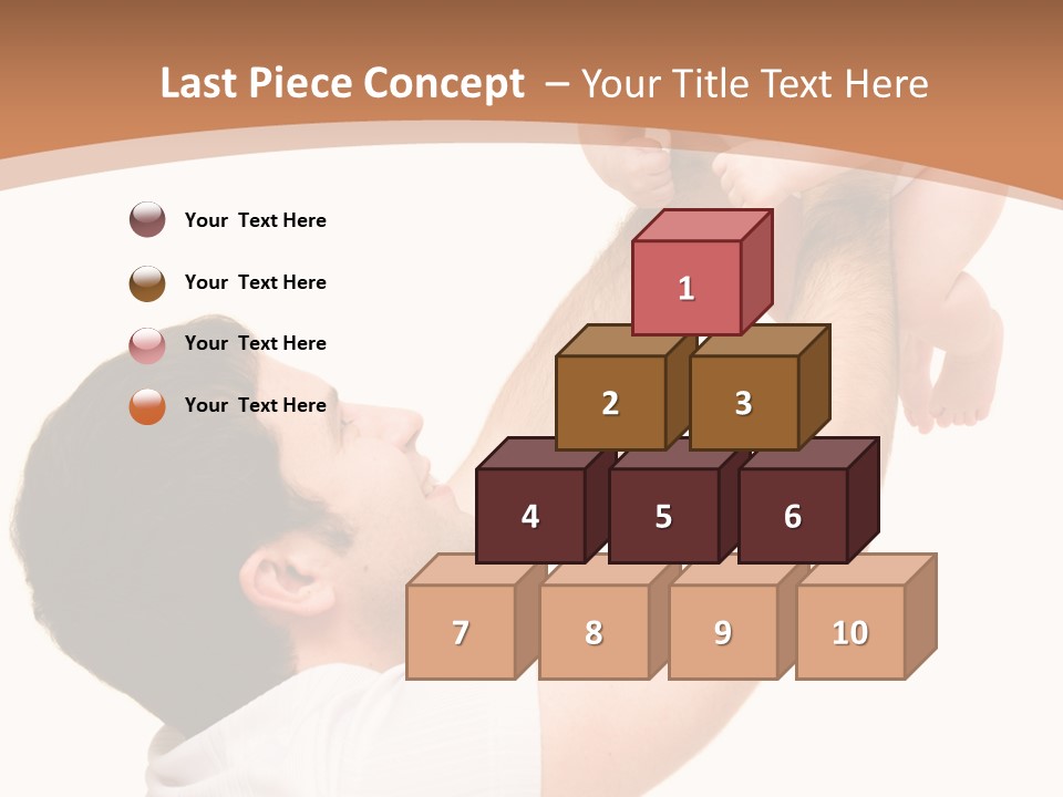 Father's Love. Cute Baby With Father. PowerPoint Template